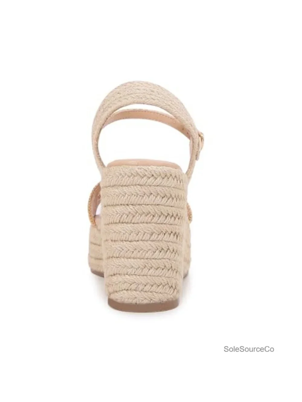 Woven Raffia Espadrille Wedge Sandals Ankle Buckle Platform Summer Beach Casual